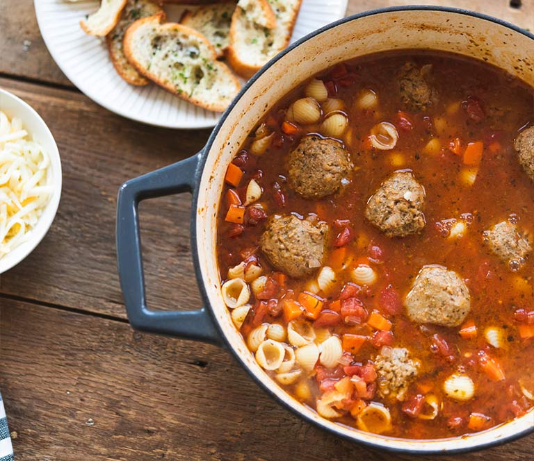 Meatball Parmesan Soup Crave House