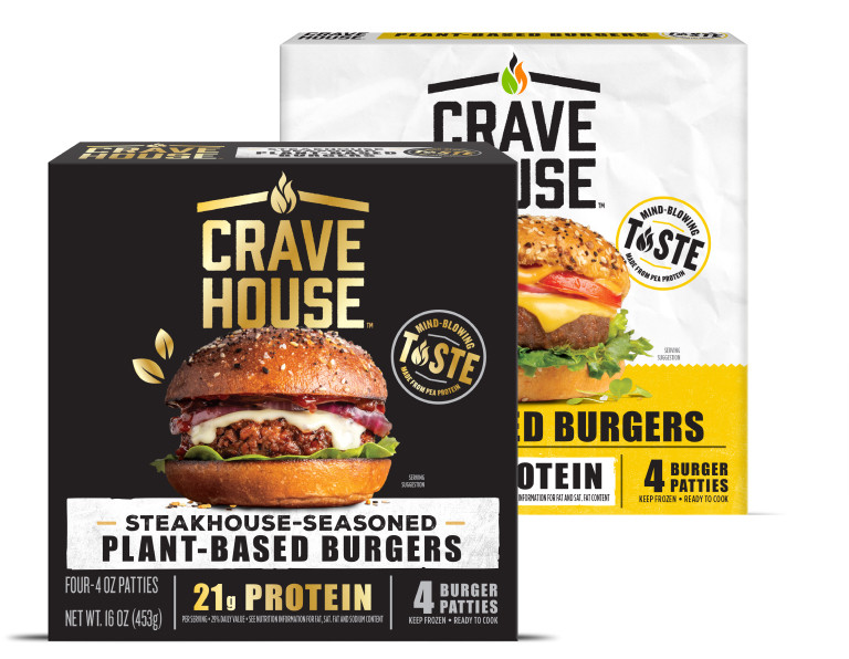 packaged plant-based burgers